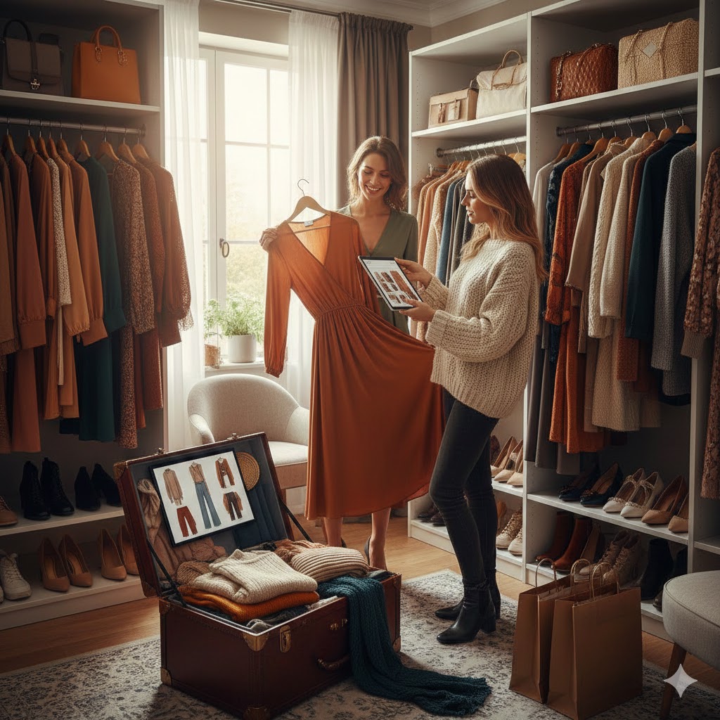 Seasonal wardrobe updates with new fashion trends and styling suggestions